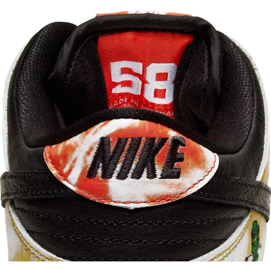 Nike SB Dunk Low Pro QS Tie Dye Raygun Skate Shoes - Black/Black-Orange Flash
