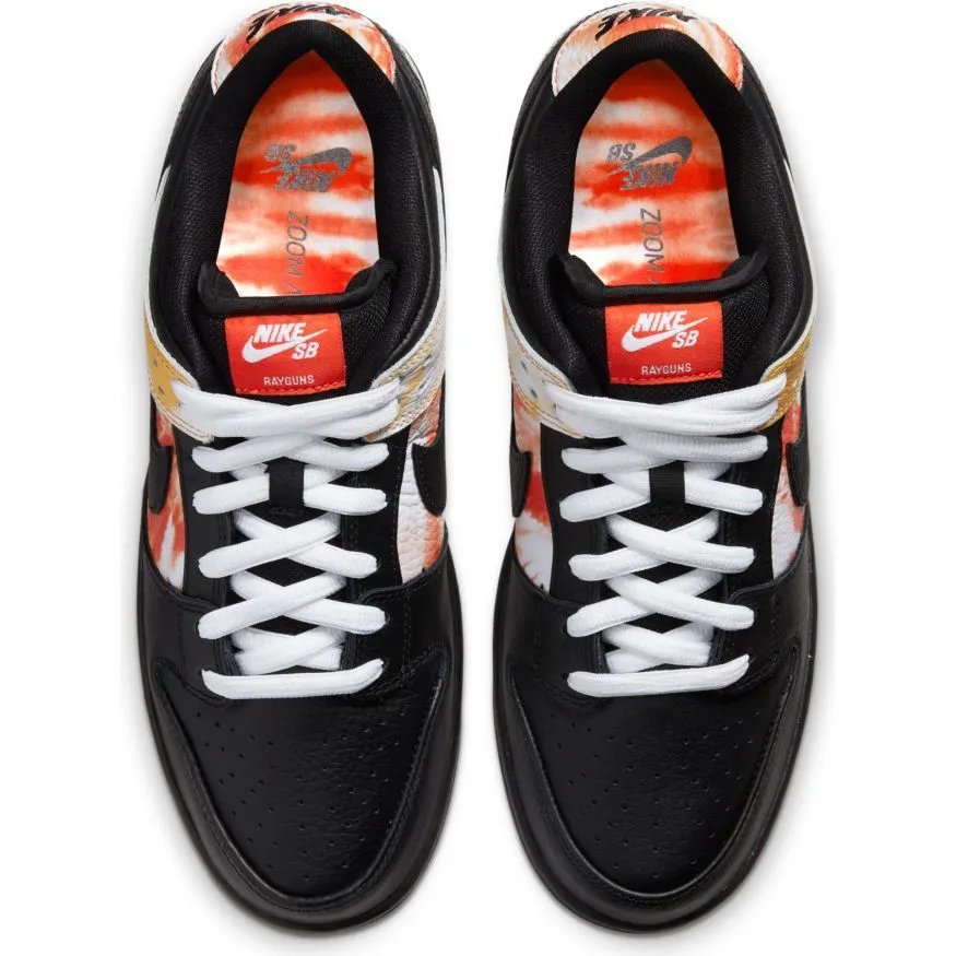 Nike SB Dunk Low Pro QS Tie Dye Raygun Skate Shoes - Black/Black-Orange Flash
