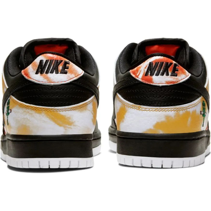 Nike SB Dunk Low Pro QS Tie Dye Raygun Skate Shoes - Black/Black-Orange Flash