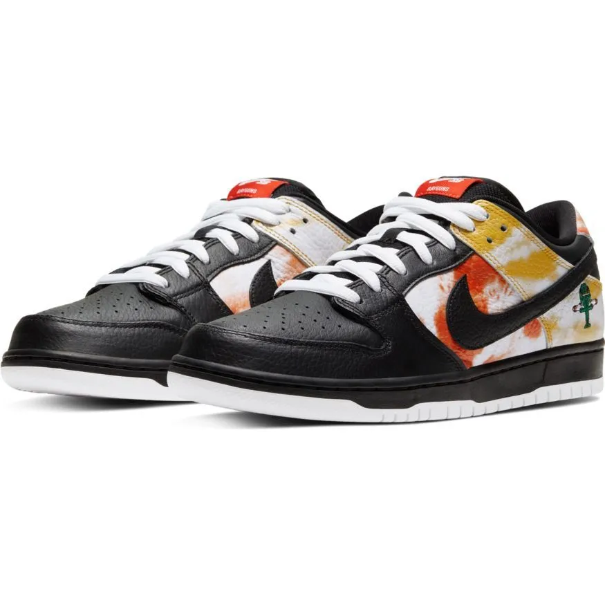Nike SB Dunk Low Pro QS Tie Dye Raygun Skate Shoes - Black/Black-Orange Flash