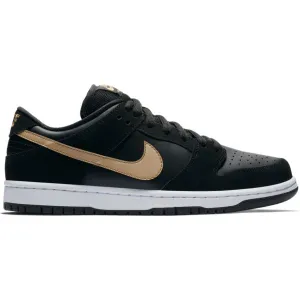 Nike SB Dunk Low Pro Skate Shoe - Black/Metallic Gold - White