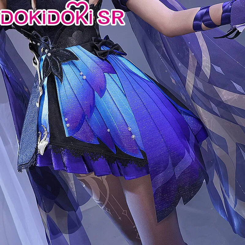 【partical size ready for ship】okiDoki-SR Game Genshin Impact Keqing Cosplay Costume / Shoes Opulent Splendor Ke Qing