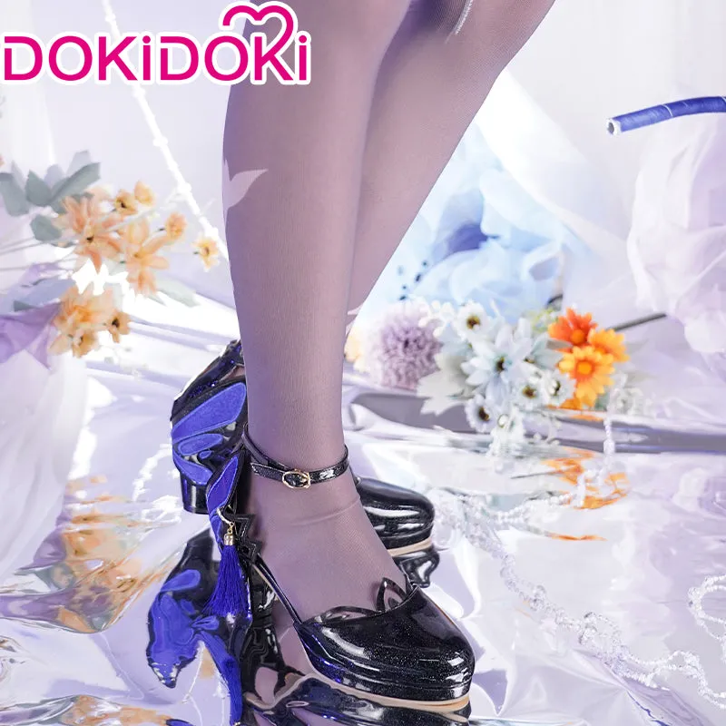 【partical size ready for ship】okiDoki-SR Game Genshin Impact Keqing Cosplay Costume / Shoes Opulent Splendor Ke Qing