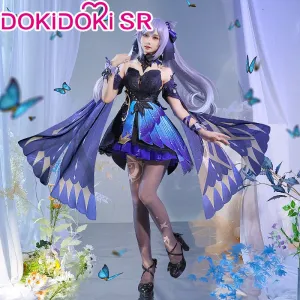 【partical size ready for ship】okiDoki-SR Game Genshin Impact Keqing Cosplay Costume / Shoes Opulent Splendor Ke Qing