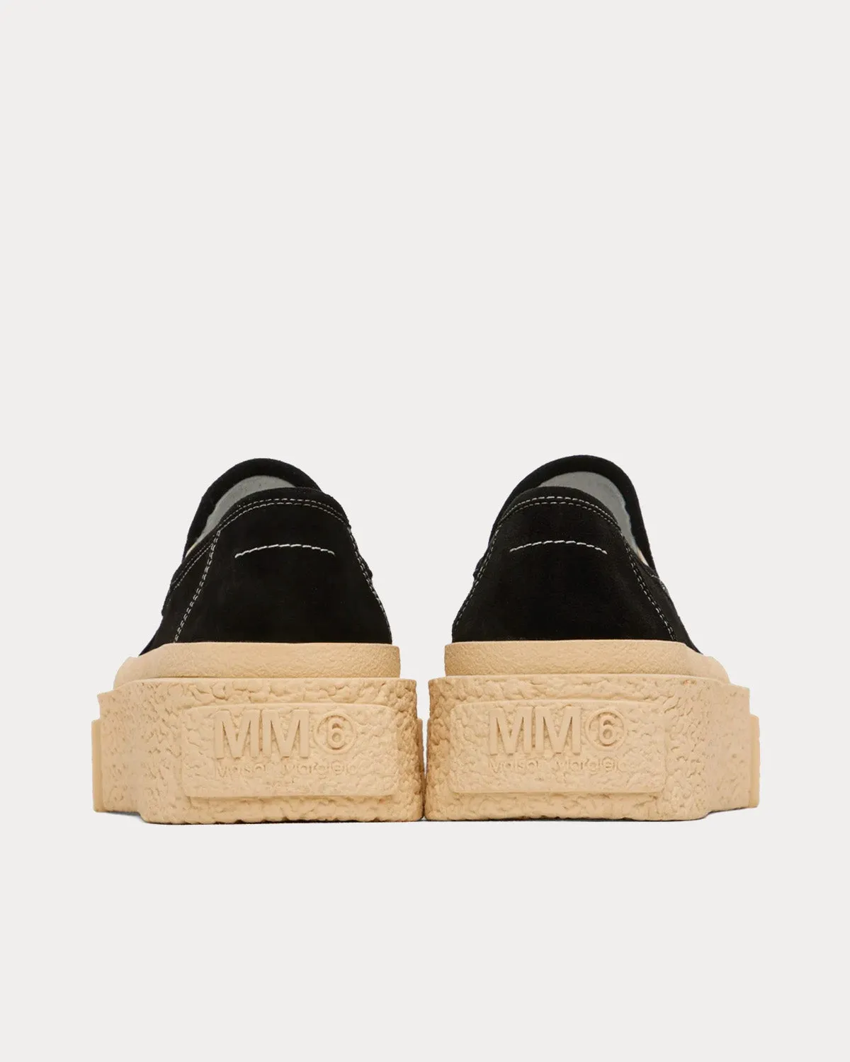 Platform Suede Black Slip On Sneakers