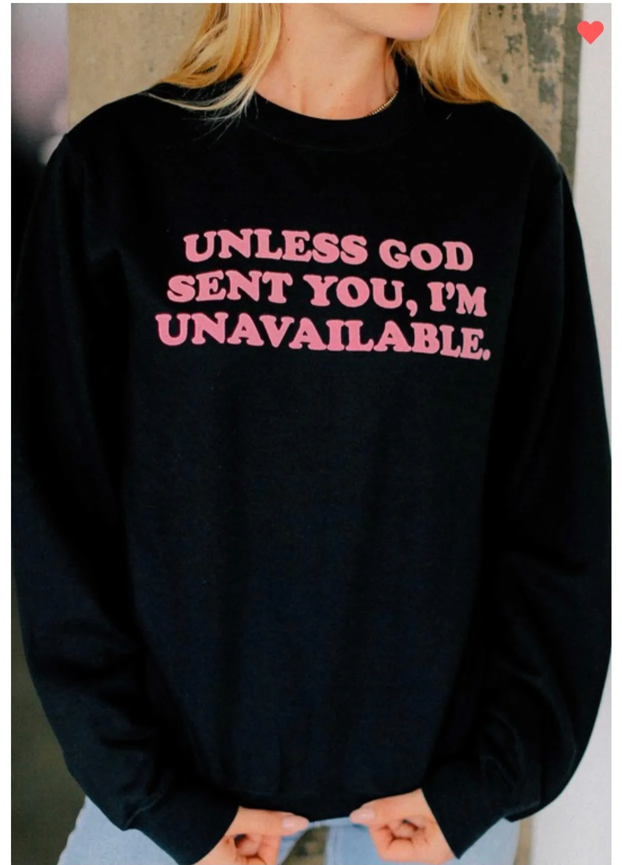"Unavailable" Graphic Sweatshirt