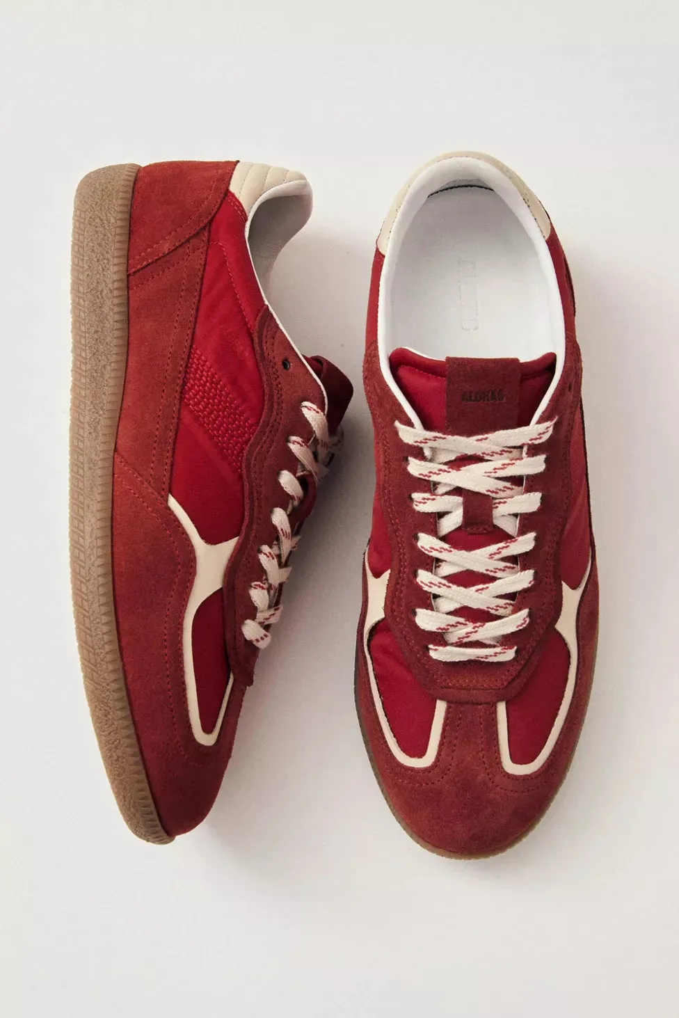 Rife Sheen Red Leather Sneakers
