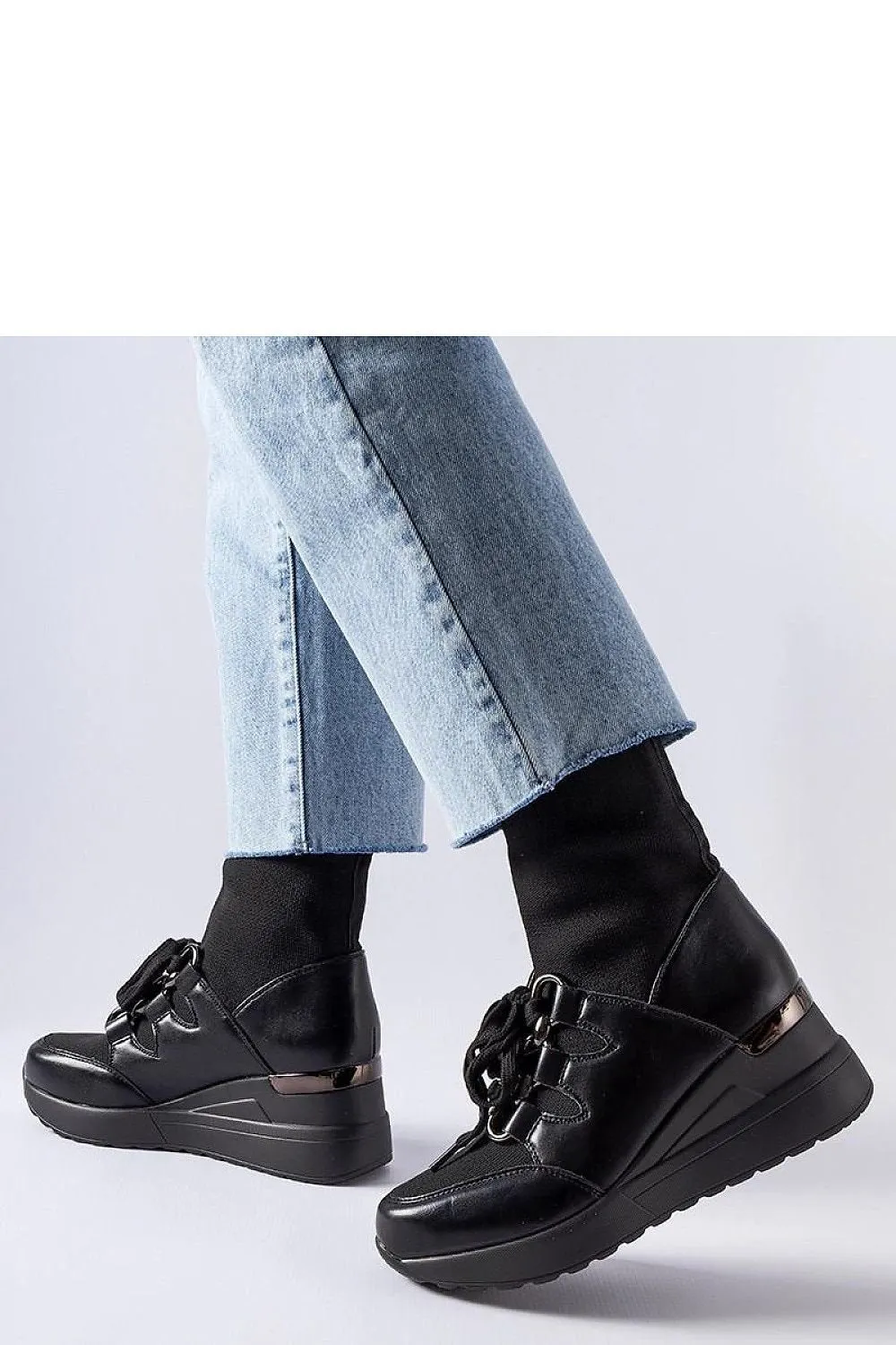 Rochon black platform boots