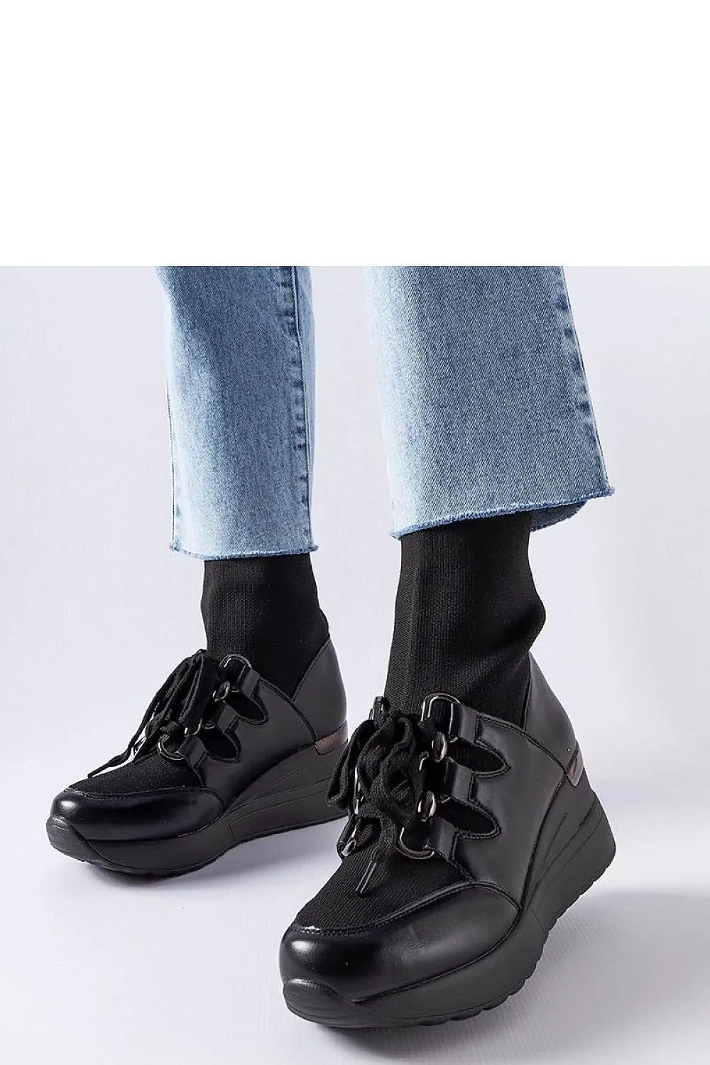 Rochon black platform boots