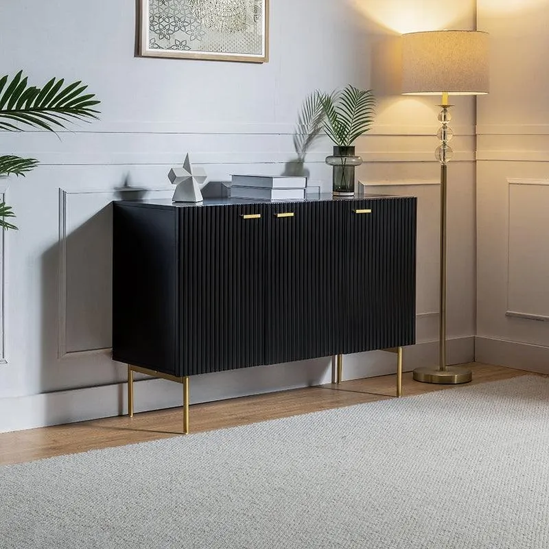 Roman Lacquer 3-Door Sideboard 47"