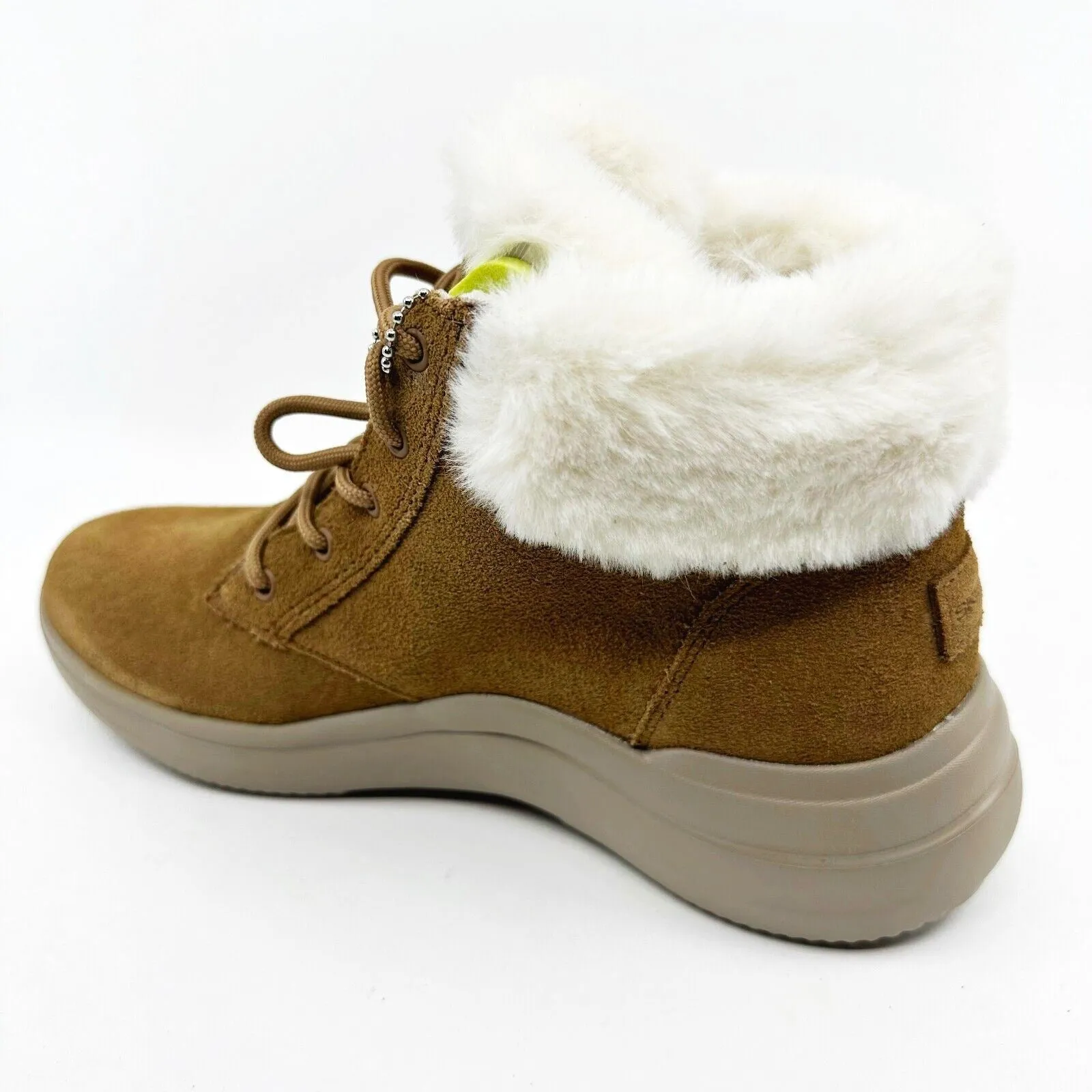 Skechers On The Go Midtown Chestnut Womens Size 6.5 Faux Fur Boots