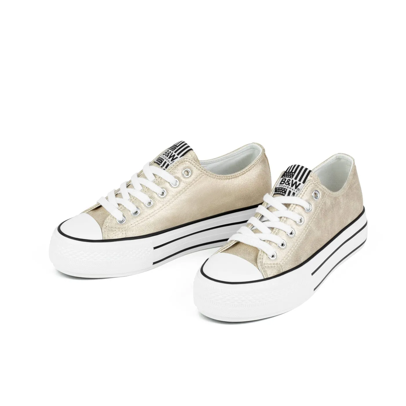 Sneakers Bay Platform Metallic Gold
