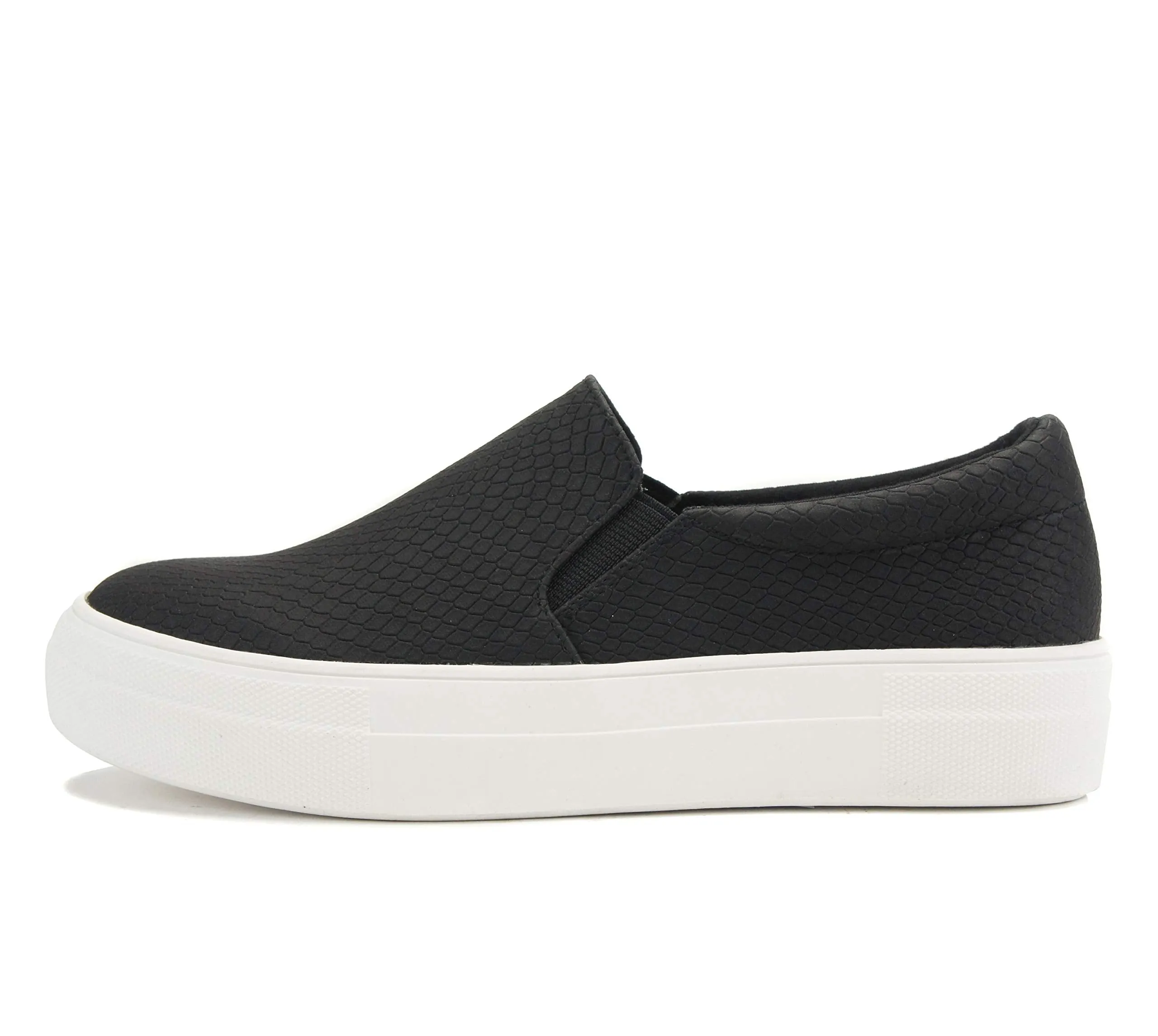 Soda Hike Black Cobra Slip On Double Layer Foam Padded Fashion Low Top Sneakers