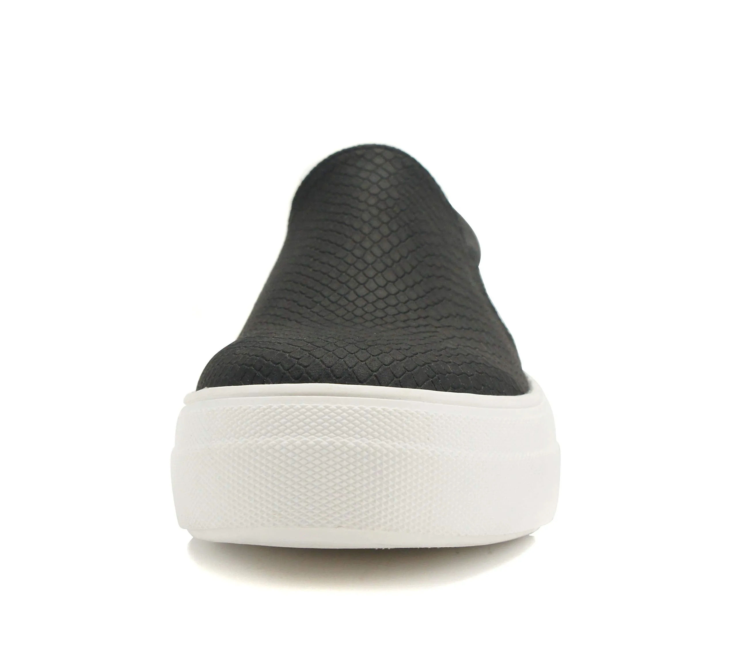 Soda Hike Black Cobra Slip On Double Layer Foam Padded Fashion Low Top Sneakers