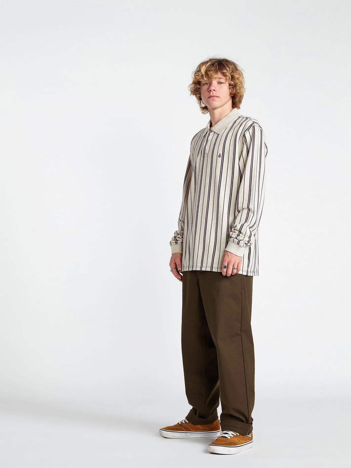 Sumpter Long Sleeve Polo - White Flash