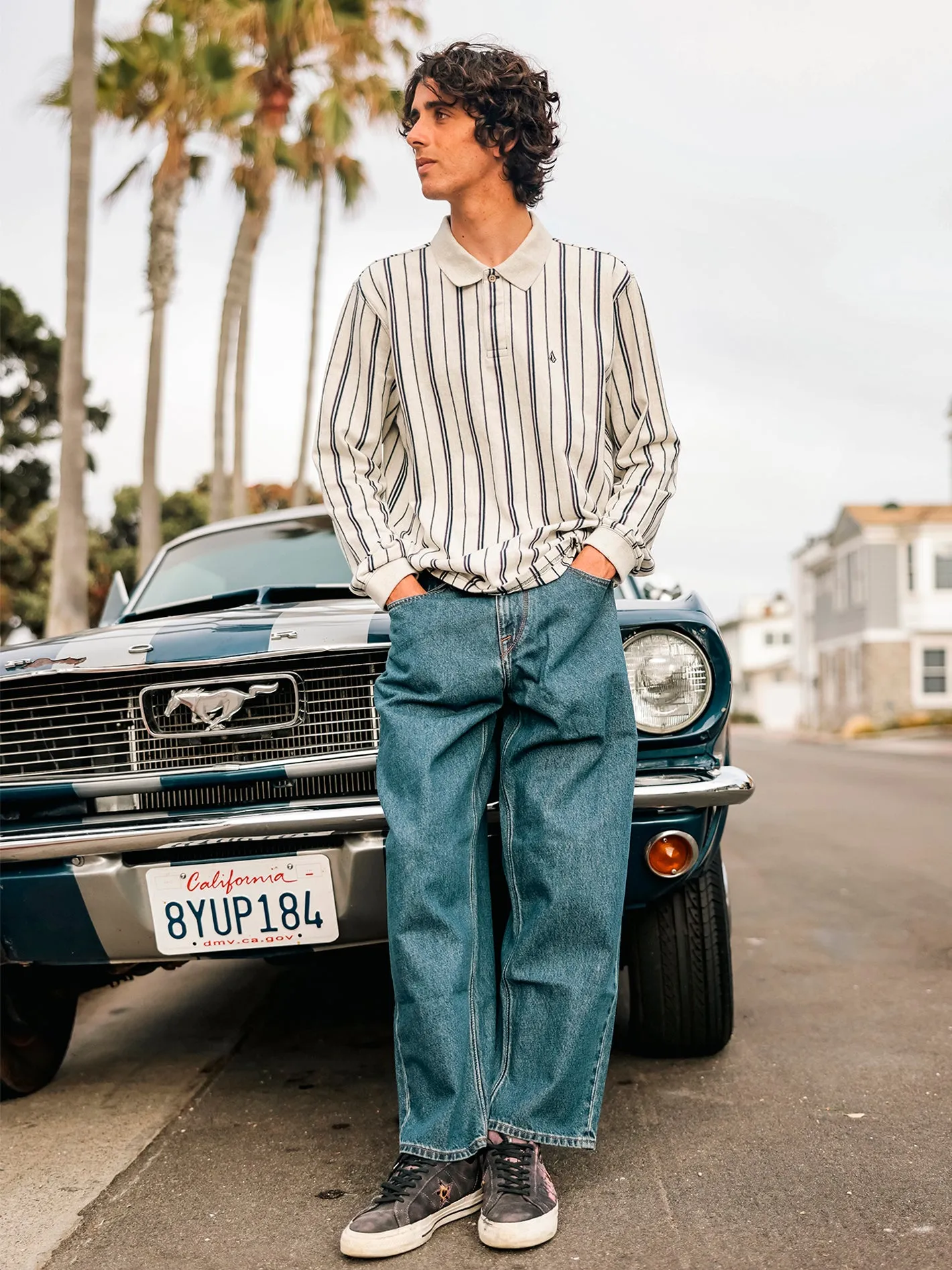 Sumpter Long Sleeve Polo - White Flash