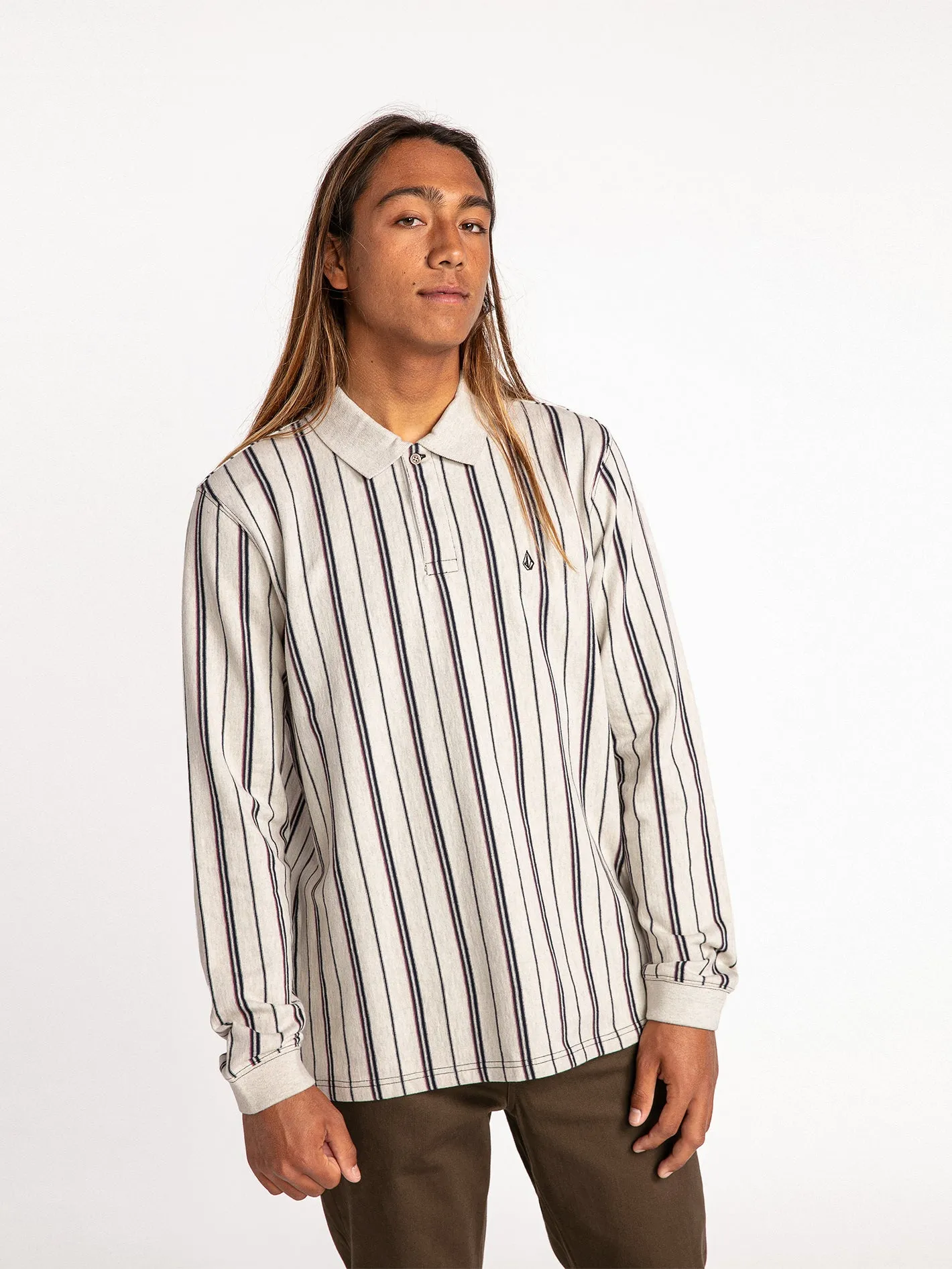 Sumpter Long Sleeve Polo - White Flash