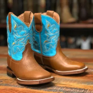Tanner Mark Kid's Leather Square Toe Boots - Aubrey