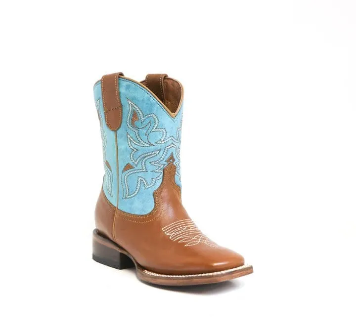 Tanner Mark Kid's Leather Square Toe Boots - Aubrey
