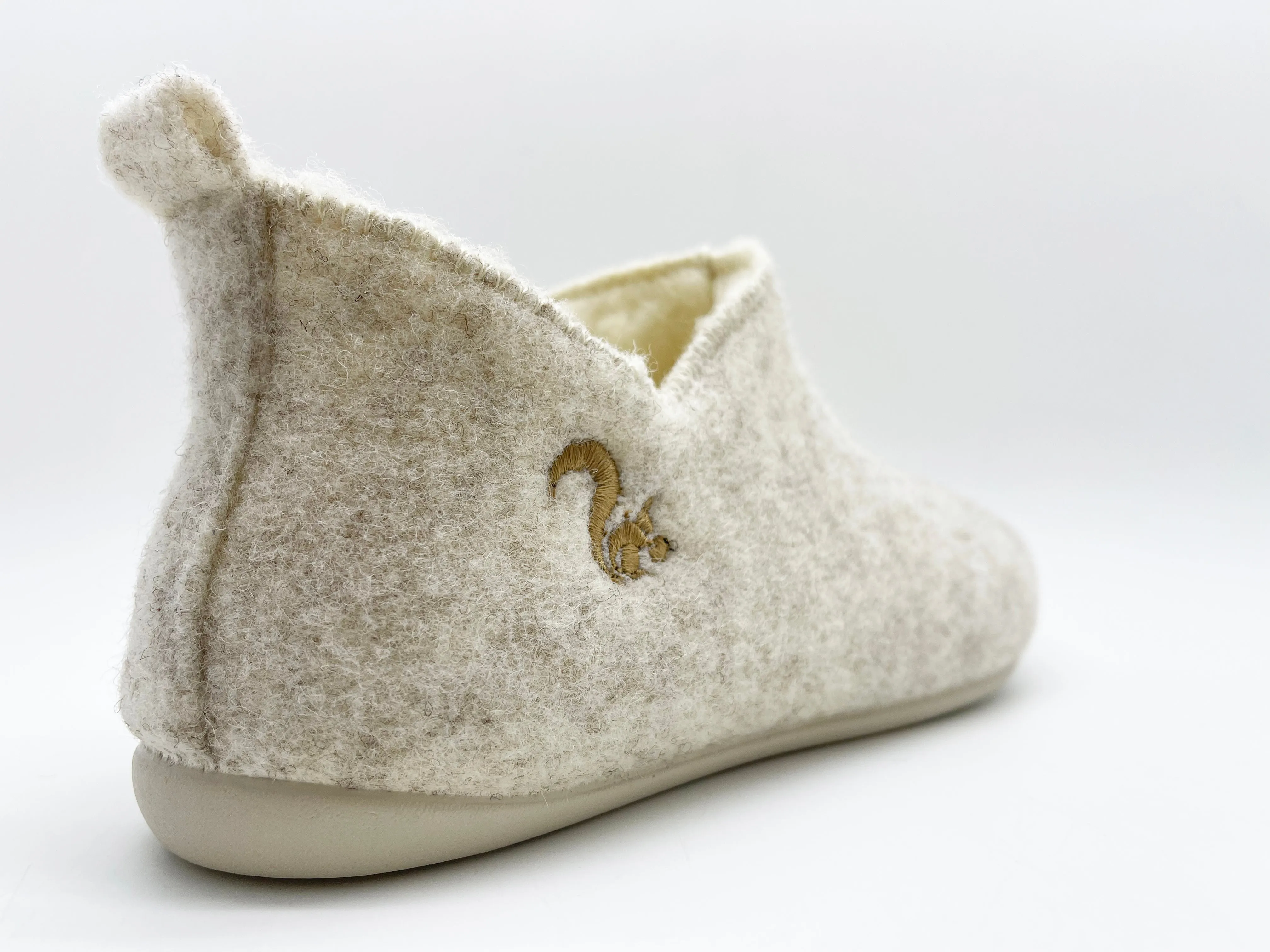 thies 1856 ® Slipper Boots beige with Eco Wool (W)