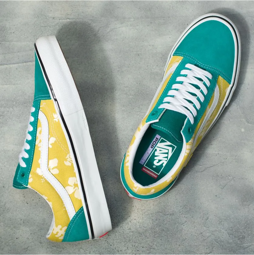 Vans Skate Old Skool Aloha Skateboard Shoe - Marine/Gold