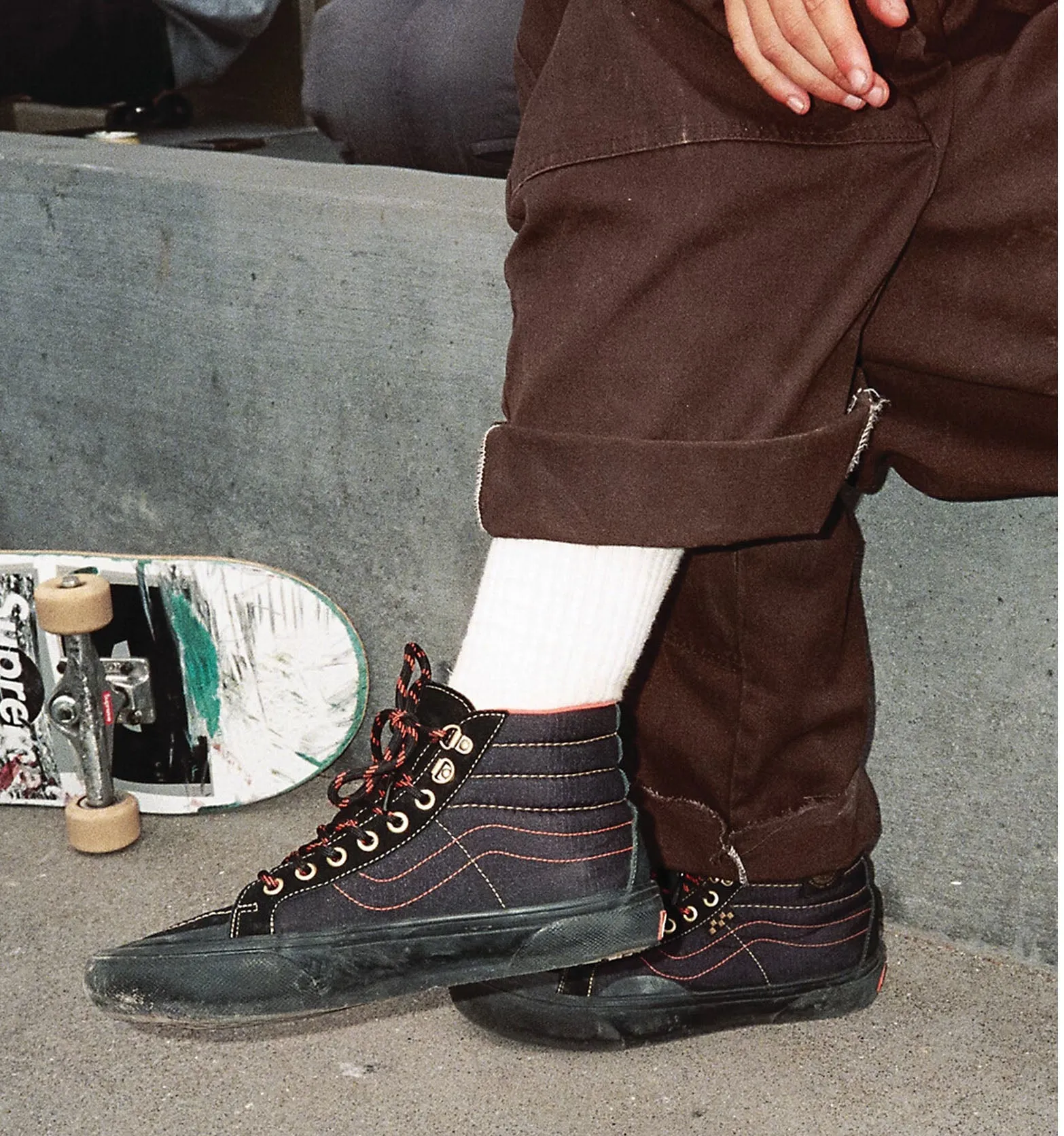 Vans - Skate Sk8-Hi Shoes | Black Flame (Spitfire)