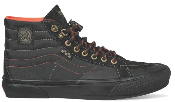 Vans - Skate Sk8-Hi Shoes | Black Flame (Spitfire)