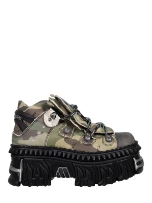 Vetements X New Rock Platform Sneakers (Green Camo)