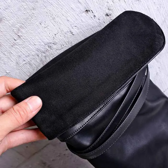 Women's plus size over the knee boots buckled long boots