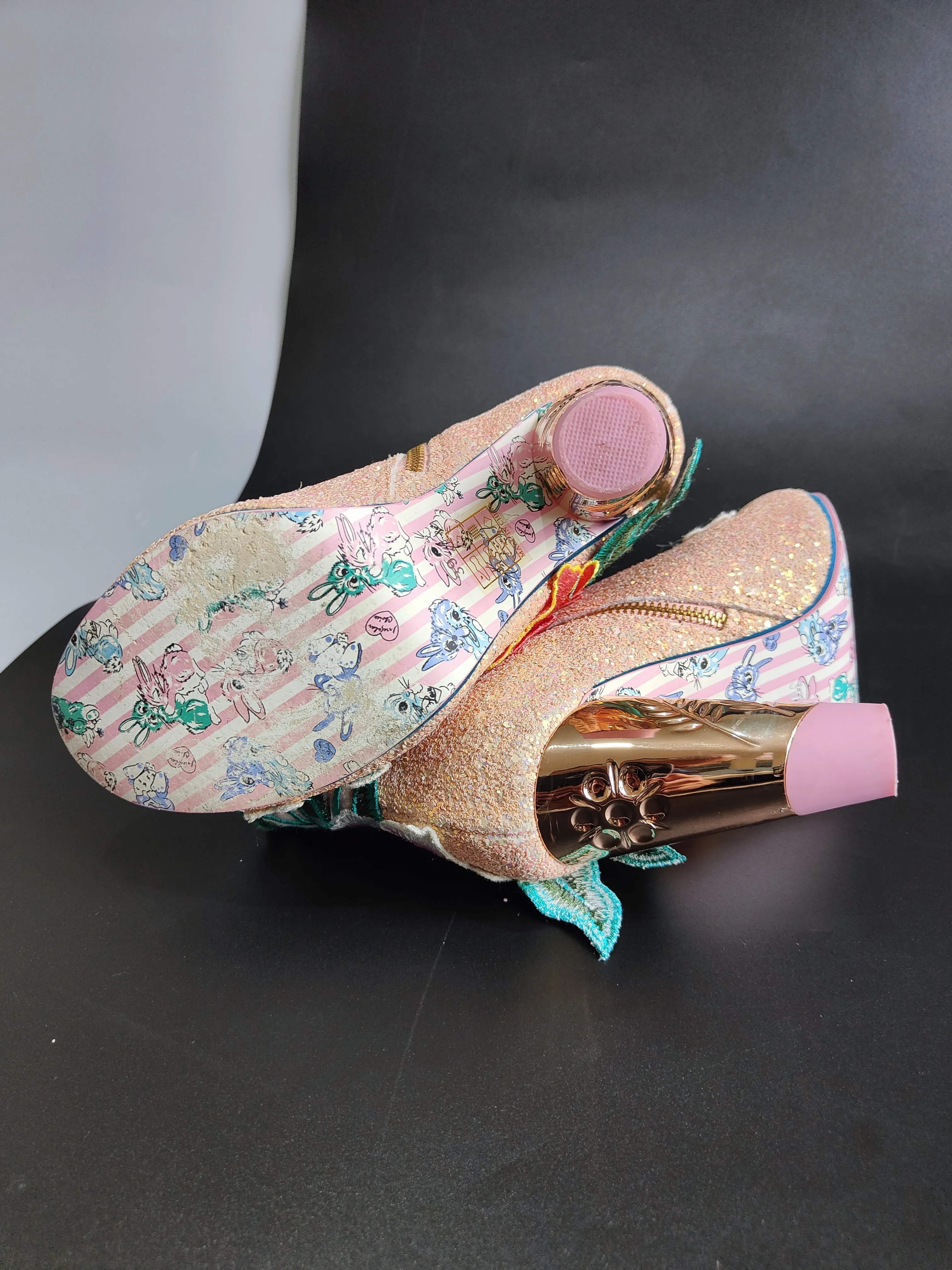 Women’s Rows Garden Heel Glitter Ankle Boots in Floral UK 6 / EU 39
