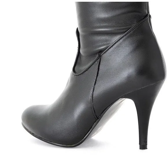 Women's Side Zip Over the Knee Fashion High-heel Boots