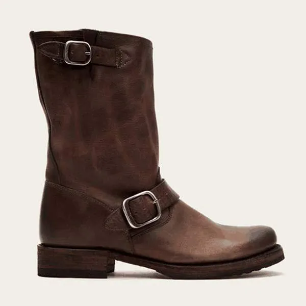 Women's Square Heel Low Heel Mid-Calf Boots 53528429C