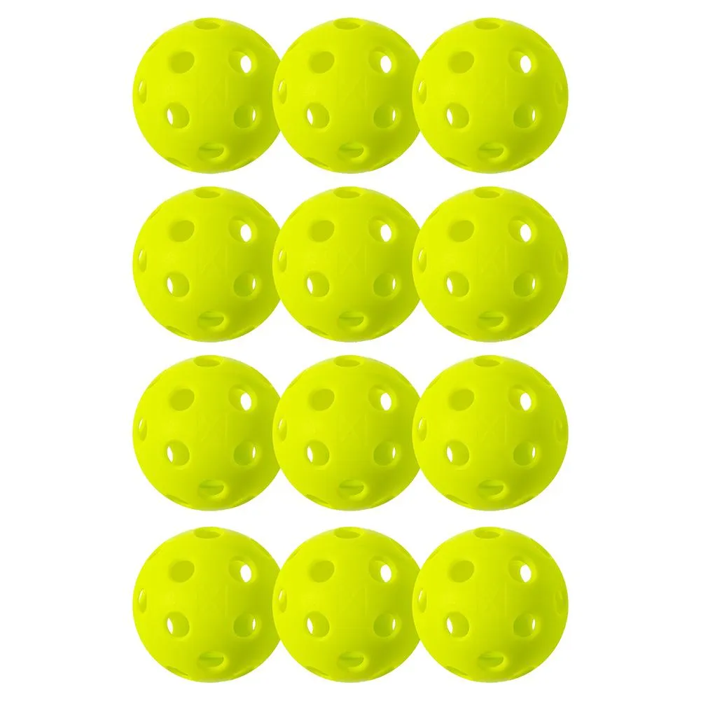 X-26 Indoor Pickleballs 12 Pack Lime Green