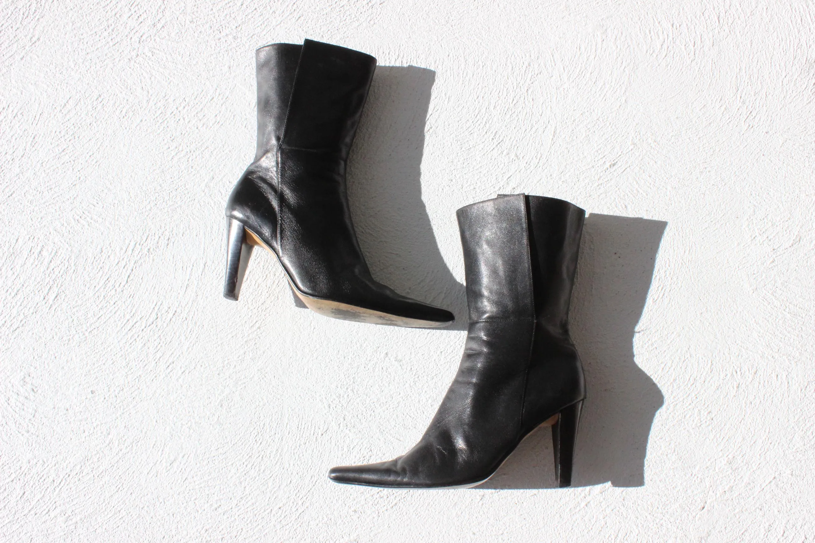 Y2K Leather Pointed Toe Boots by 'Urban Soul' ~ Euro 39